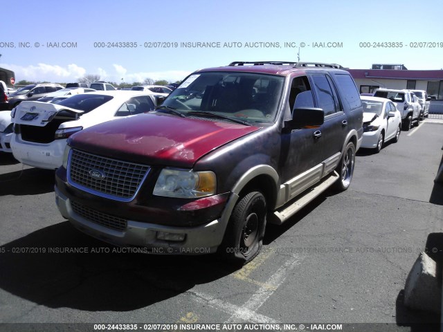 1FMPU17515LA56413 - 2005 FORD EXPEDITION EDDIE BAUER RED photo 2