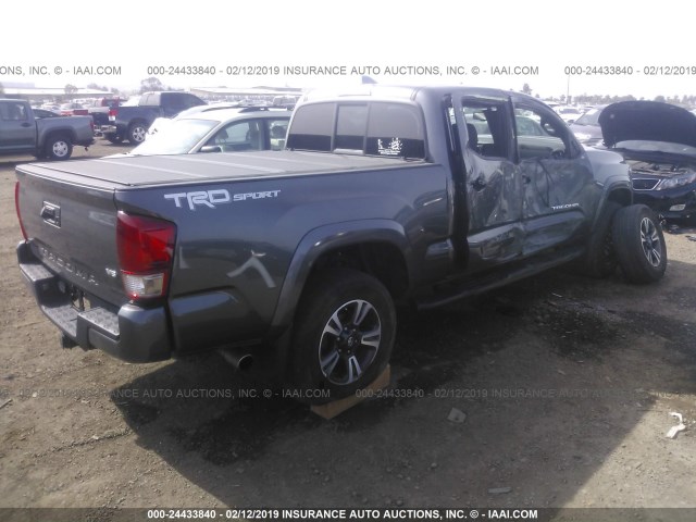 3TMBZ5DNXGM003643 - 2016 TOYOTA TACOMA DOUBLE CAB/SR5/TRD SPORT GRAY photo 4