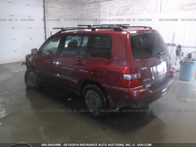 JTEEP21A850120538 - 2005 TOYOTA HIGHLANDER LIMITED MAROON photo 3