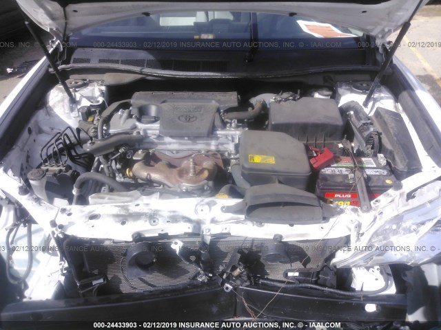 4T4BF1FK3CR205820 - 2012 TOYOTA CAMRY SE/LE/XLE WHITE photo 10