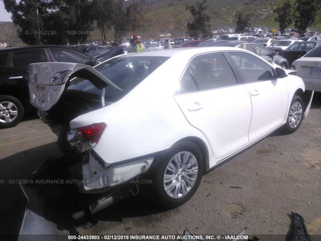 4T4BF1FK3CR205820 - 2012 TOYOTA CAMRY SE/LE/XLE WHITE photo 4