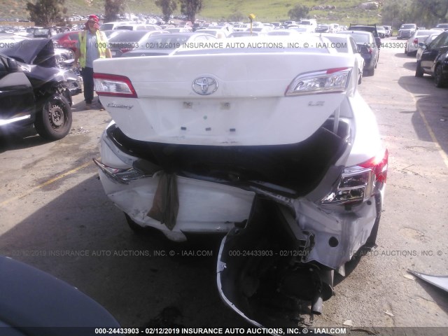 4T4BF1FK3CR205820 - 2012 TOYOTA CAMRY SE/LE/XLE WHITE photo 6