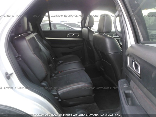 1FM5K7D81JGA97674 - 2018 FORD EXPLORER XLT SILVER photo 8