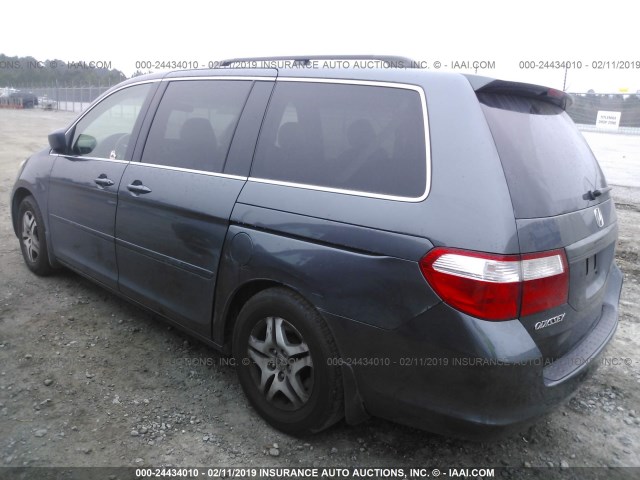 5FNRL38726B454018 - 2006 HONDA ODYSSEY EXL BLUE photo 3