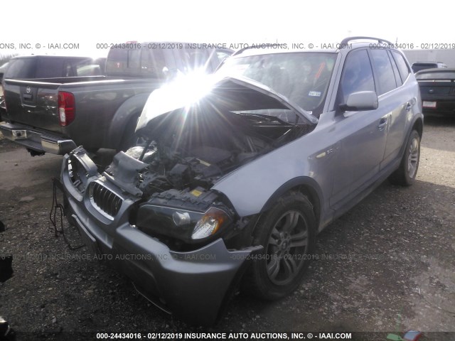 WBXPA93446WG79555 - 2006 BMW X3 3.0I GRAY photo 2