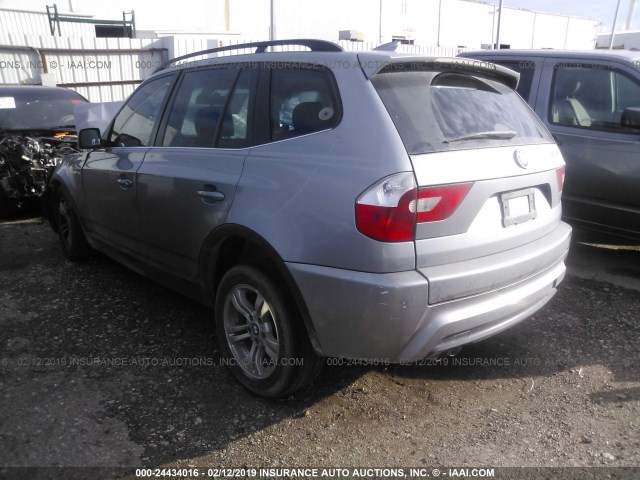 WBXPA93446WG79555 - 2006 BMW X3 3.0I GRAY photo 3