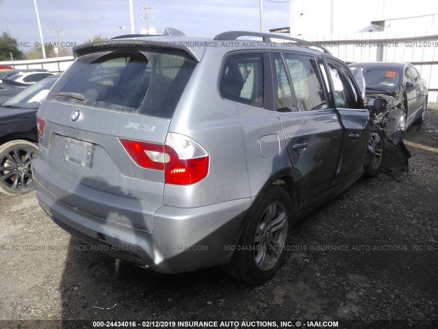 WBXPA93446WG79555 - 2006 BMW X3 3.0I GRAY photo 4