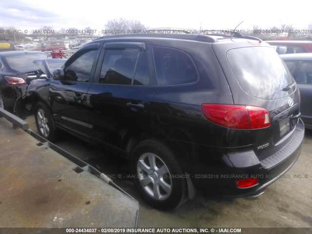 5NMSH13E27H100805 - 2007 HYUNDAI SANTA FE SE/LIMITED BLACK photo 3