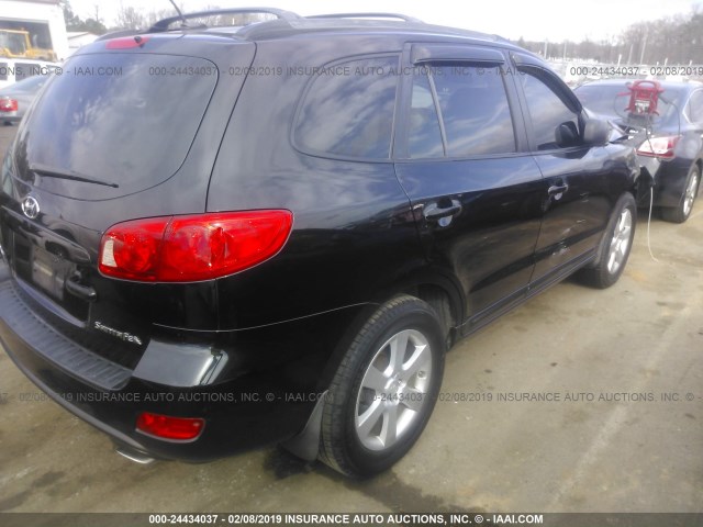 5NMSH13E27H100805 - 2007 HYUNDAI SANTA FE SE/LIMITED BLACK photo 4