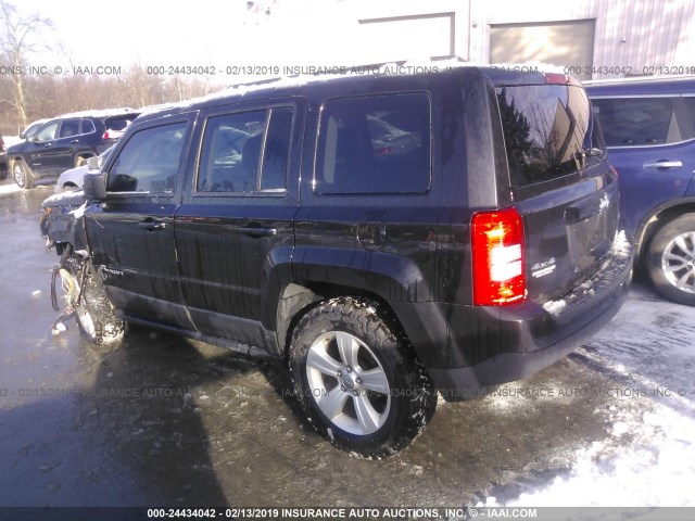 1C4NJRFB4ED885027 - 2014 JEEP PATRIOT LATITUDE BLACK photo 3