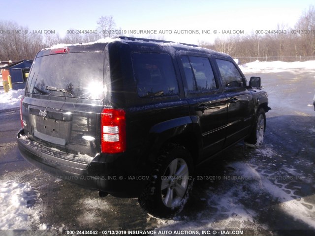 1C4NJRFB4ED885027 - 2014 JEEP PATRIOT LATITUDE BLACK photo 4