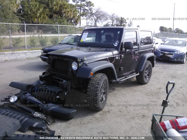 1C4AJWAG7FL640780 - 2015 JEEP WRANGLER SPORT BLACK photo 2