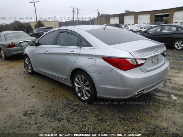 5NPEC4AC9BH025997 - 2011 HYUNDAI SONATA SE/LIMITED SILVER photo 3