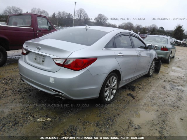 5NPEC4AC9BH025997 - 2011 HYUNDAI SONATA SE/LIMITED SILVER photo 4