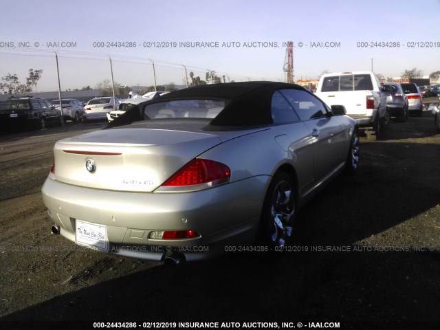 WBAEK73465B324909 - 2005 BMW 645 CI AUTOMATIC BROWN photo 4
