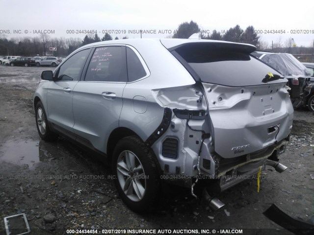 2FMPK4J85HBC40140 - 2017 FORD EDGE SEL SILVER photo 3