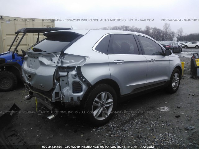 2FMPK4J85HBC40140 - 2017 FORD EDGE SEL SILVER photo 4