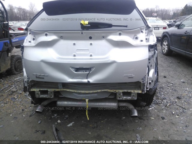 2FMPK4J85HBC40140 - 2017 FORD EDGE SEL SILVER photo 6