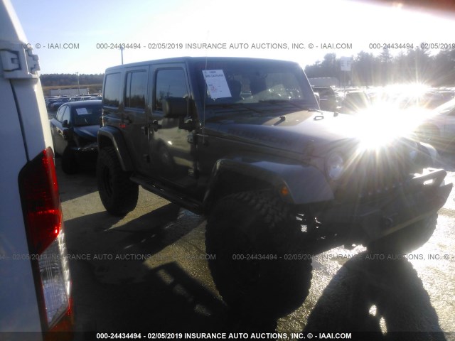 1C4BJWFG4EL292139 - 2014 JEEP WRANGLER UNLIMITE RUBICON GRAY photo 1