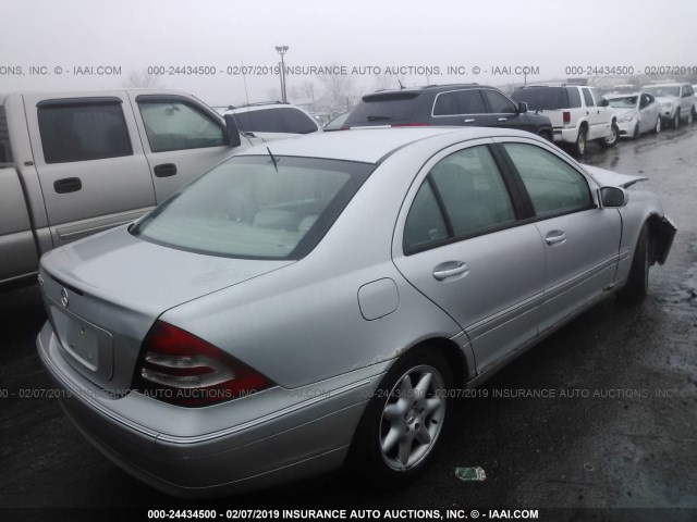 WDBRF64JX1F052812 - 2001 MERCEDES-BENZ C 320 SILVER photo 4