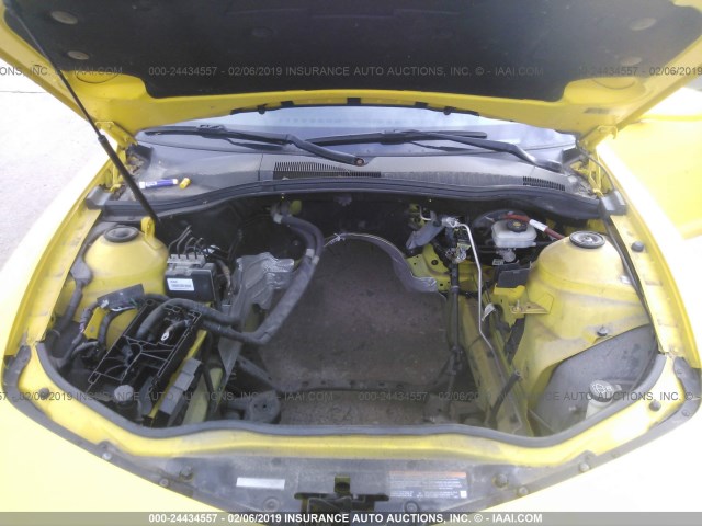 2G1FT1EW5A9124897 - 2010 CHEVROLET CAMARO SS YELLOW photo 10