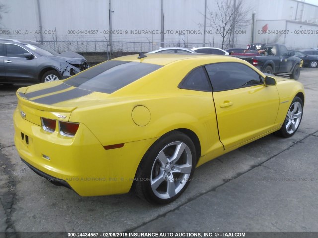 2G1FT1EW5A9124897 - 2010 CHEVROLET CAMARO SS YELLOW photo 4