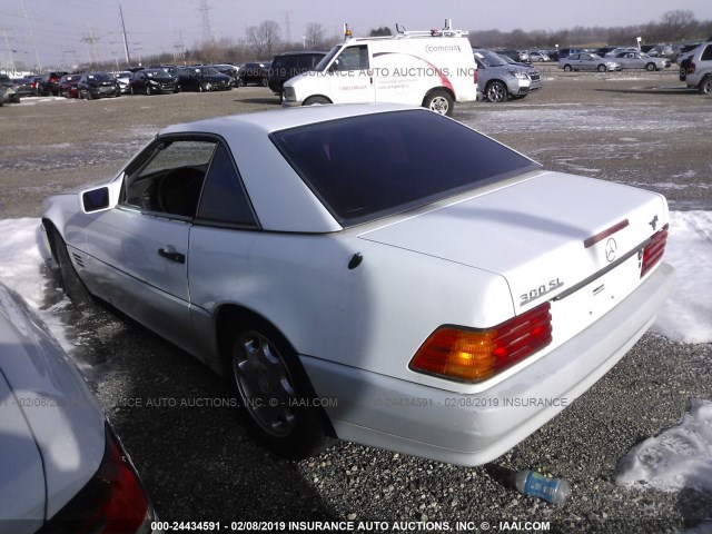 WDBFA61E2MF022989 - 1991 MERCEDES-BENZ 300 SL WHITE photo 3