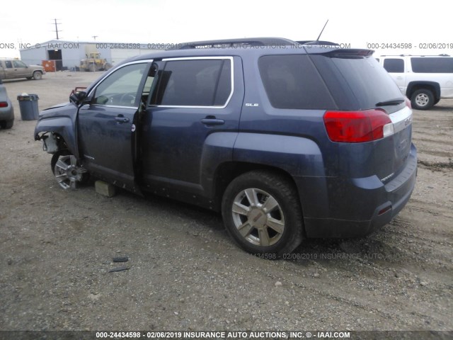 2GKFLTEK0D6410893 - 2013 GMC TERRAIN SLE BLUE photo 3