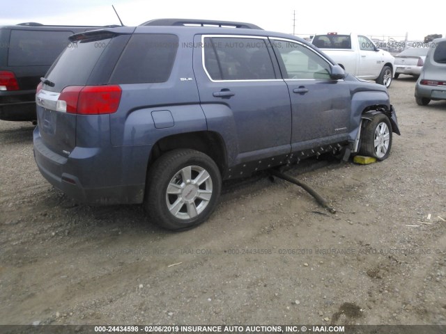 2GKFLTEK0D6410893 - 2013 GMC TERRAIN SLE BLUE photo 4