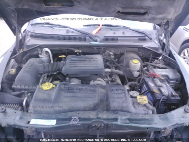 1B7GL2AN4YS654043 - 2000 DODGE DAKOTA QUAD GREEN photo 10