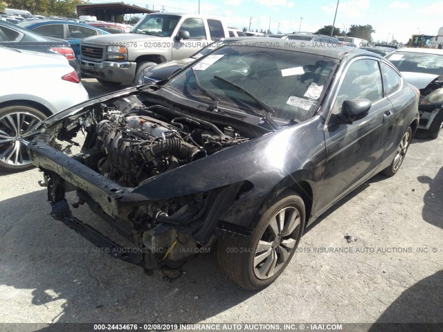 1HGCS1B30CA009933 - 2012 HONDA ACCORD LX BLACK photo 2