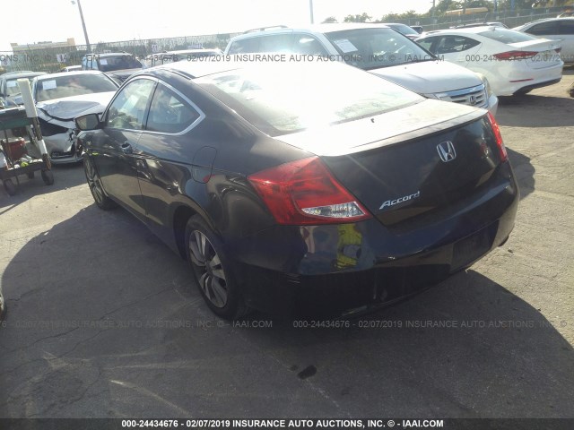 1HGCS1B30CA009933 - 2012 HONDA ACCORD LX BLACK photo 3