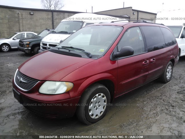 2C8GP44383R150470 - 2003 CHRYSLER TOWN & COUNTRY LX RED photo 2