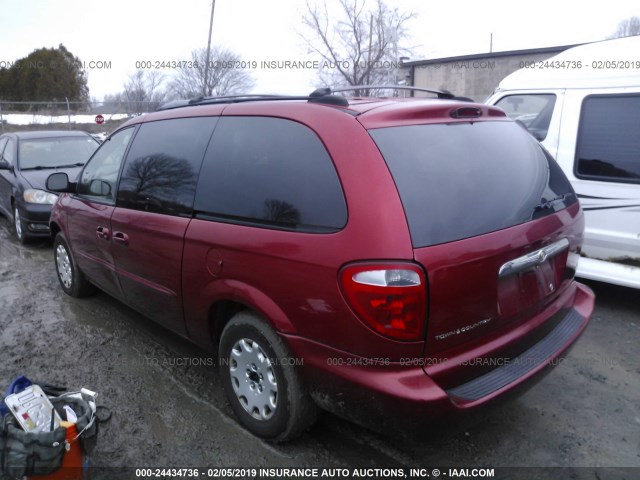 2C8GP44383R150470 - 2003 CHRYSLER TOWN & COUNTRY LX RED photo 3