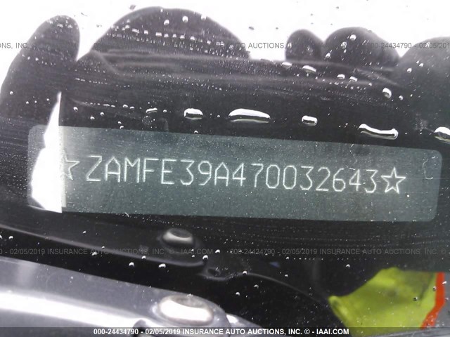 ZAMFE39A470032643 - 2007 MASERATI Quattroporte M139 GRAY photo 9