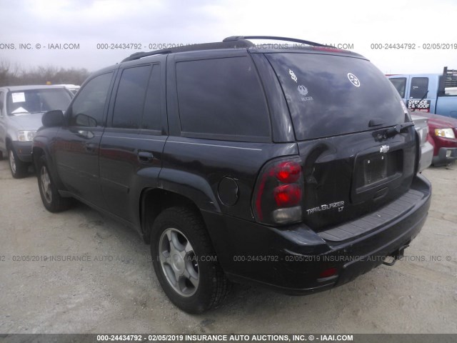 1GNDS13S482192867 - 2008 CHEVROLET TRAILBLAZER LS/LT BLACK photo 3