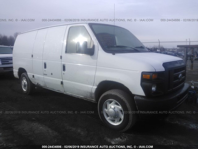 1FTNE14W18DB41742 - 2008 FORD ECONOLINE E150 VAN WHITE photo 1