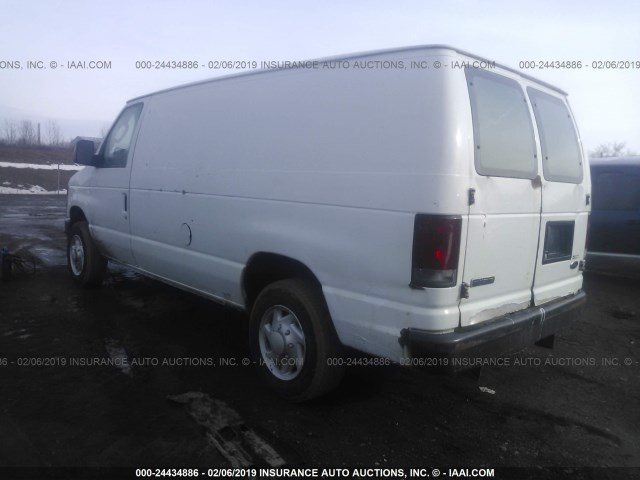 1FTNE14W18DB41742 - 2008 FORD ECONOLINE E150 VAN WHITE photo 3