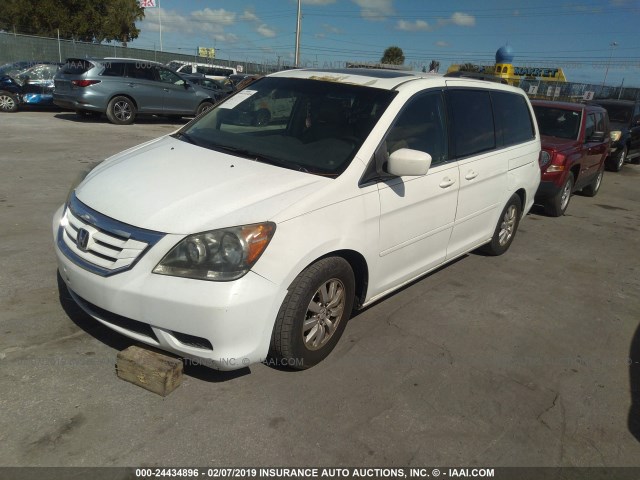 5FNRL38648B404330 - 2008 HONDA ODYSSEY EXL WHITE photo 2