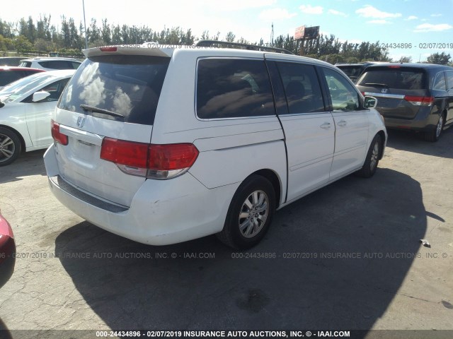 5FNRL38648B404330 - 2008 HONDA ODYSSEY EXL WHITE photo 4