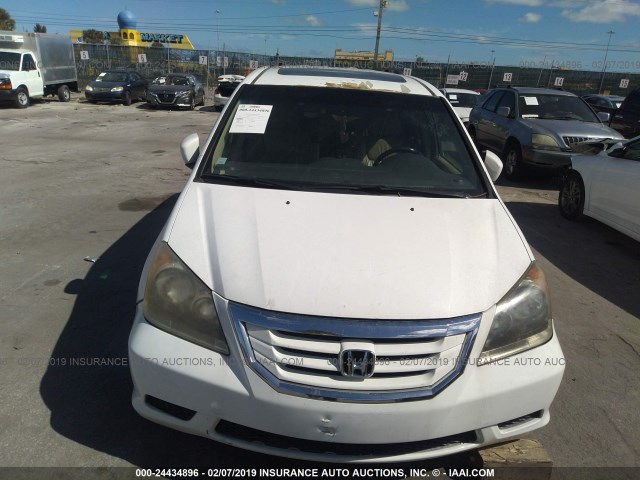 5FNRL38648B404330 - 2008 HONDA ODYSSEY EXL WHITE photo 6