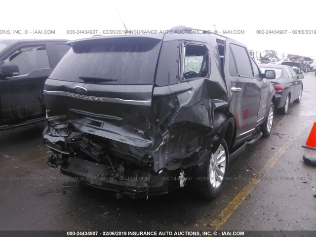 1FM5K7D81FGC68091 - 2015 FORD EXPLORER XLT GRAY photo 4