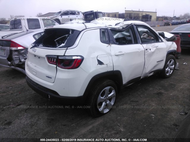 3C4NJDBB3JT320801 - 2018 JEEP COMPASS LATITUDE WHITE photo 4