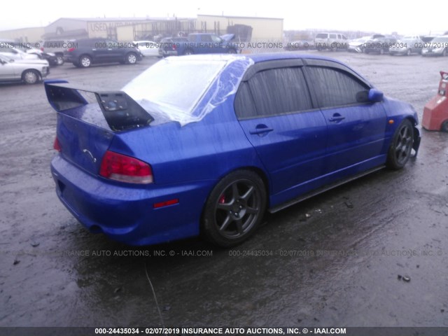 JA3AH86DX5U038114 - 2005 MITSUBISHI LANCER BLUE photo 4