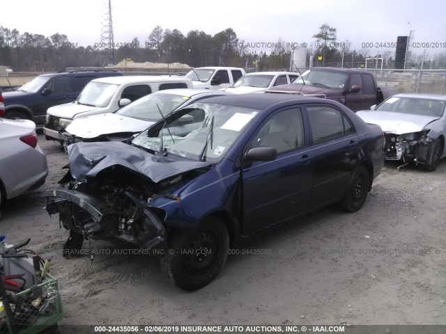 1NXBR32E05Z555843 - 2005 TOYOTA COROLLA BLUE photo 2