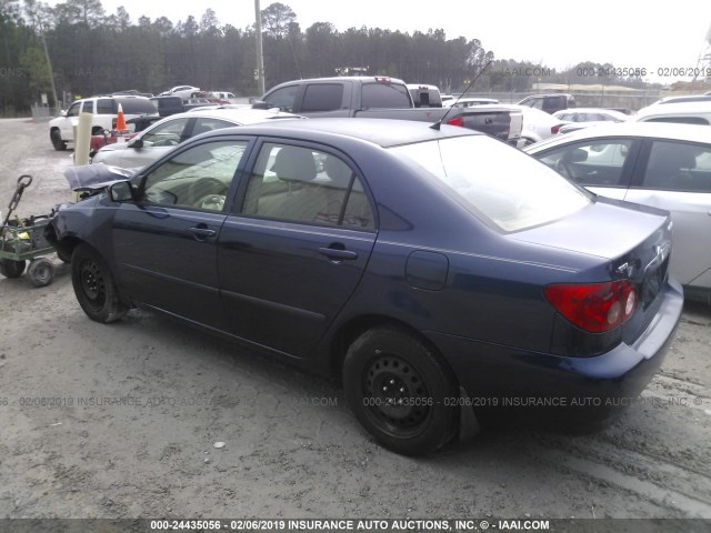 1NXBR32E05Z555843 - 2005 TOYOTA COROLLA BLUE photo 3