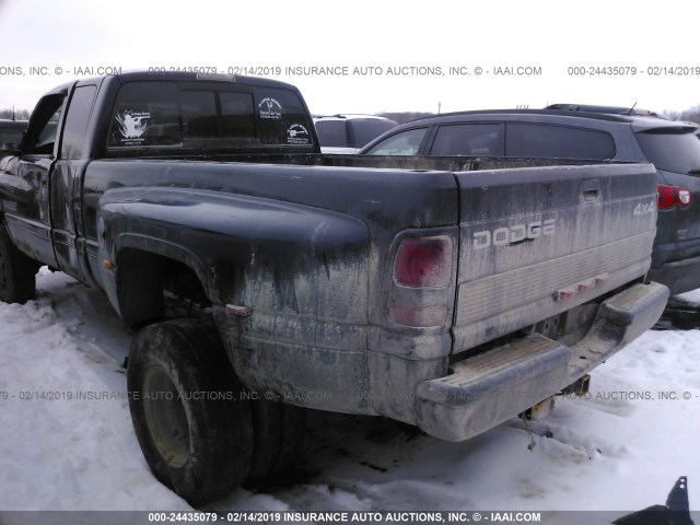 1B7MF33621J286530 - 2001 DODGE RAM 3500 BLACK photo 3