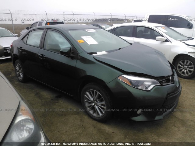 2T1BURHE0EC180465 - 2014 TOYOTA COROLLA L/LE/LE PLS/PRM/S/S PLS GREEN photo 1