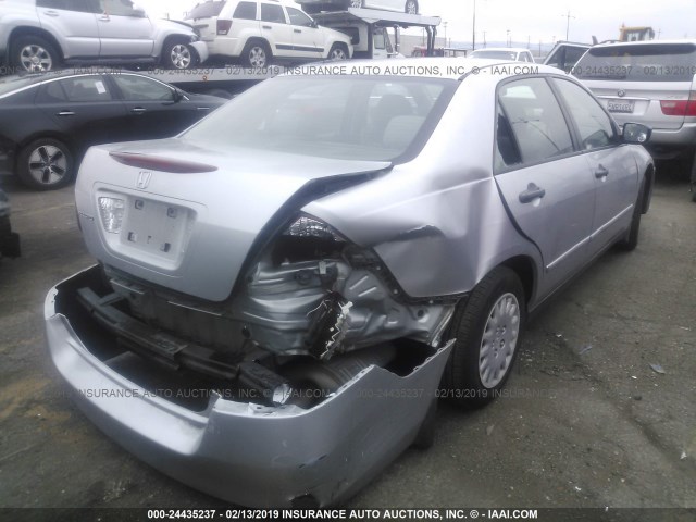 JHMCM56167C000722 - 2007 HONDA ACCORD VALUE SILVER photo 4