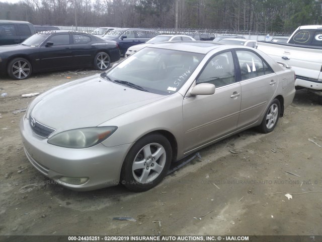 4T1BF32K53U557163 - 2003 TOYOTA CAMRY LE/XLE/SE Champagne photo 2